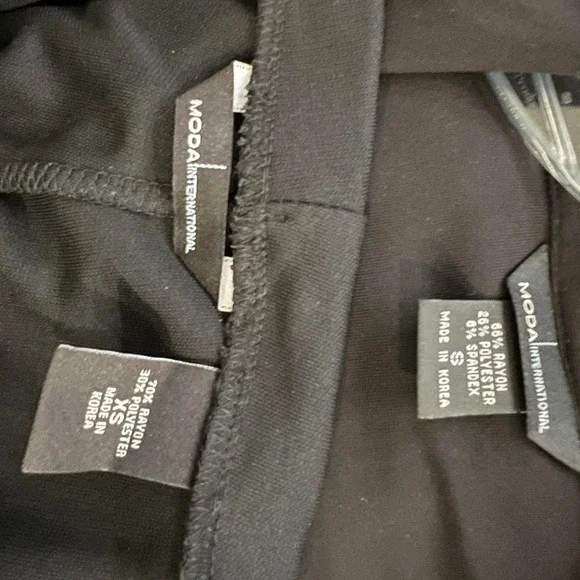 2 Pc Moda Intll Y2K Pants Bodysuit XS/S Black Going Out Club Mob Wife - Picture 8 of 8